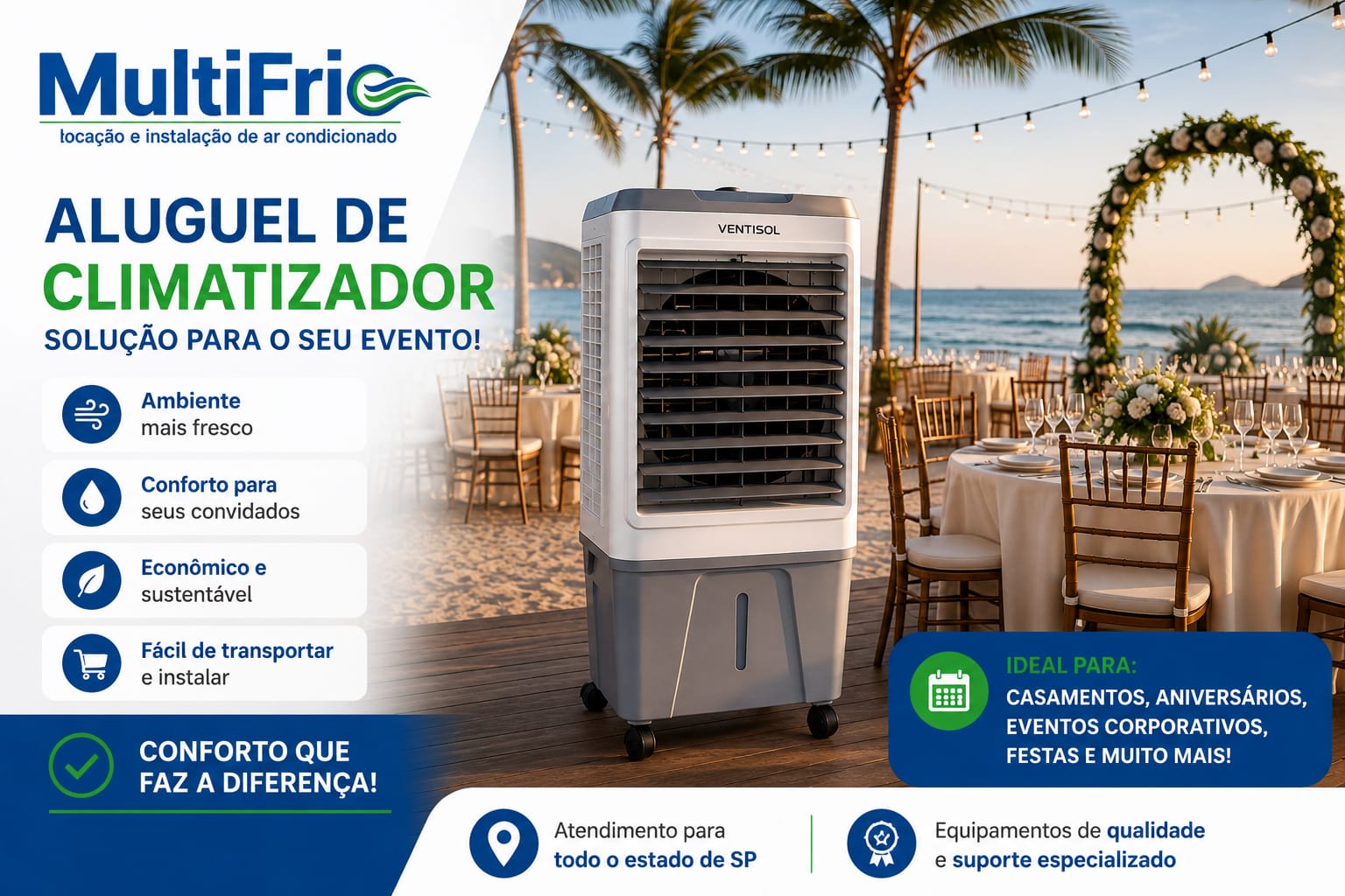 Aluguel de Climatizador Para Eventos Feiras e Congressos em Joinville, Florianópolis, Blumenau 2026